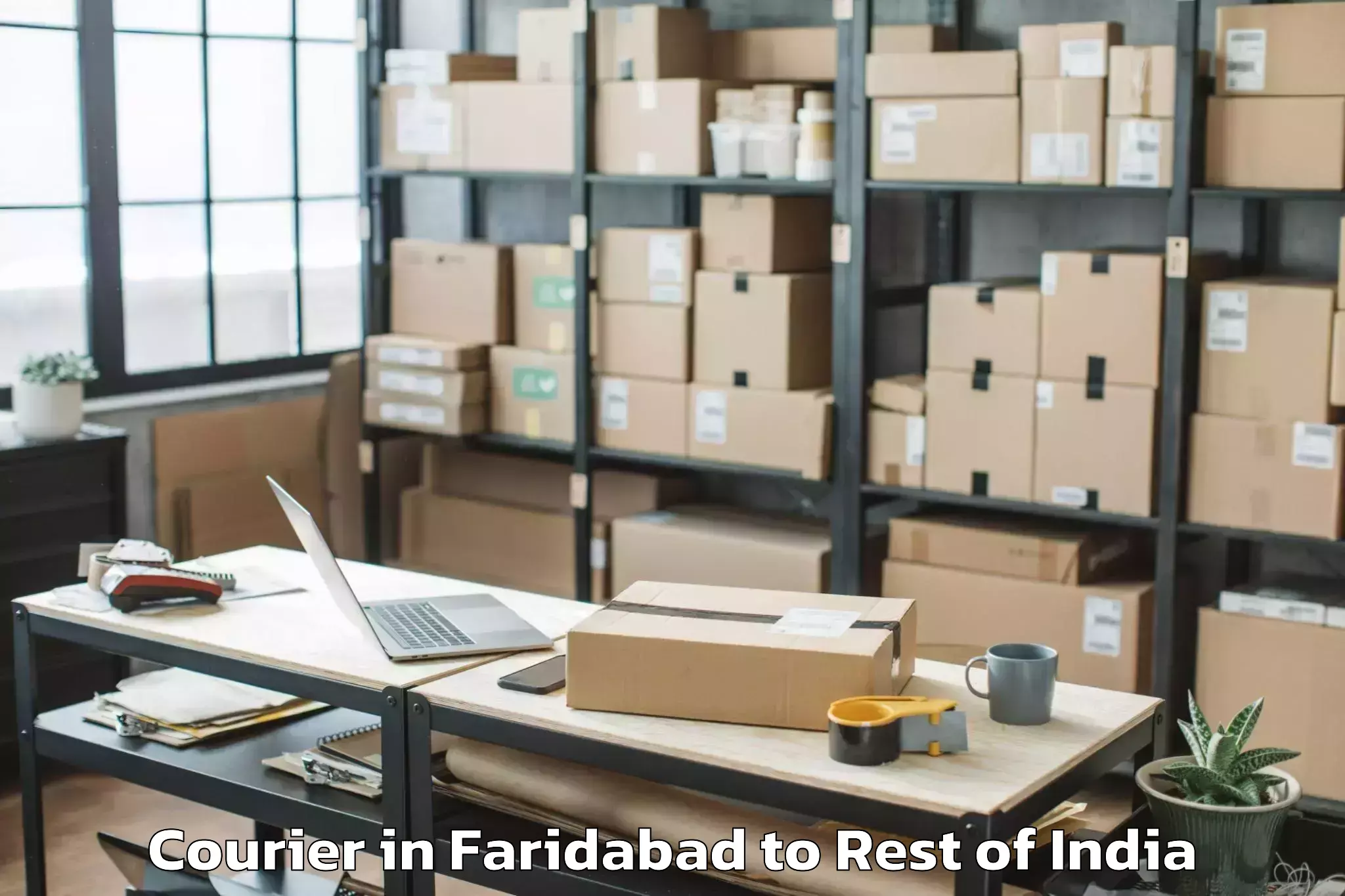 Top Faridabad to Hiranagar Courier Available